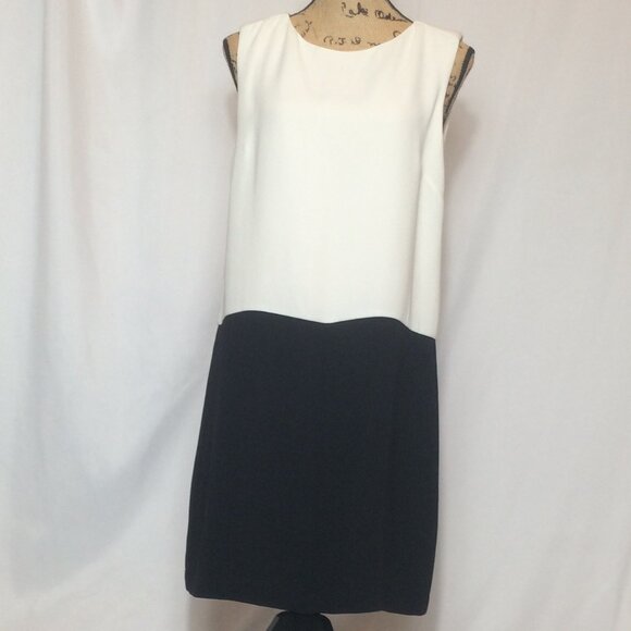 H&M Ivory & White Color Block Shift Dress - Picture 1 of 3